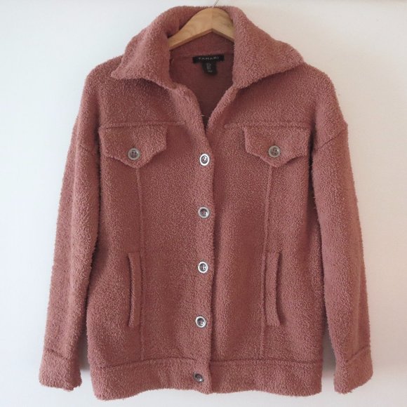 Tahari Tops - Tahari Nubby Shacket, Dusty Rose, size Small